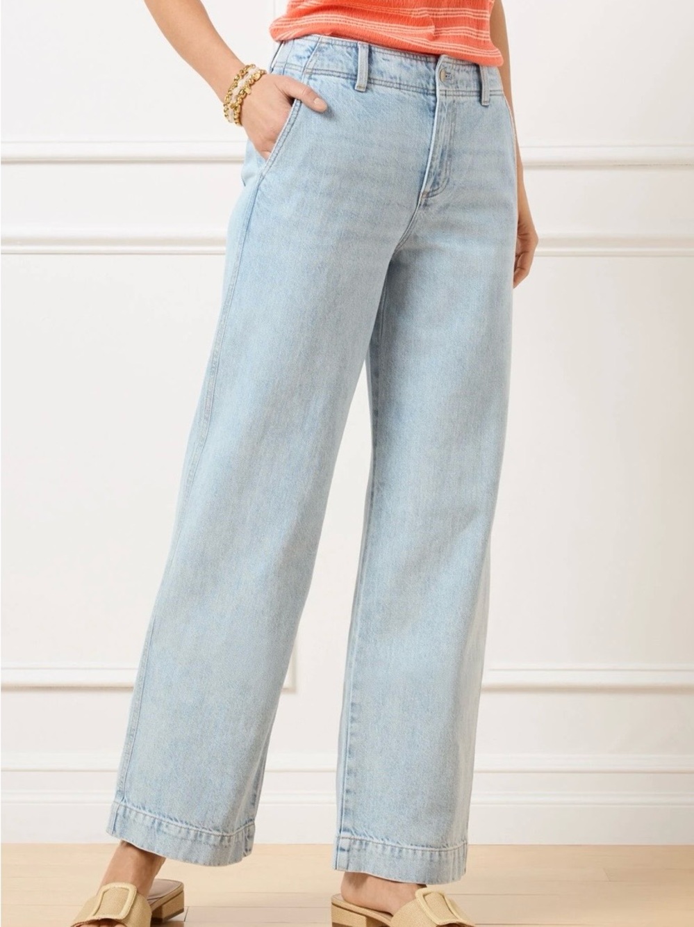 TALBOTS - Trouser Wide Leg High-Rise Women's Jeans, Size 6